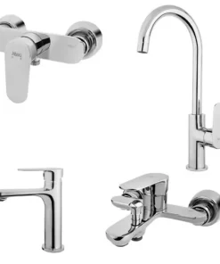 ست شیر آلات البرز روز مدل ونتو کروم