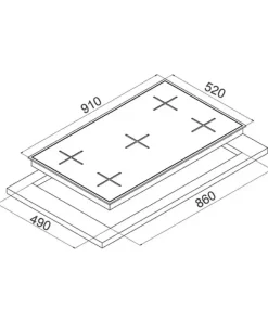 شماتیک گاز توکار دکا مدلESS1957
